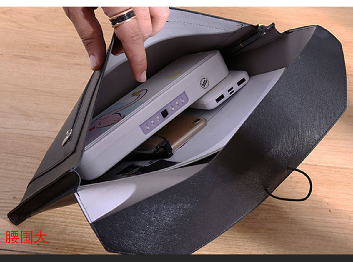A4 PU Leather Envelope Document Holder File Bags