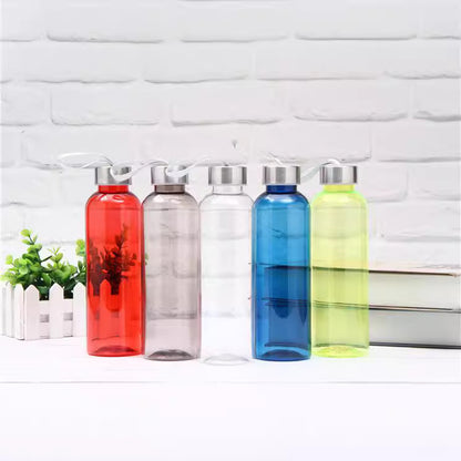 18 Oz. Clear Plastic Water Bottles With Carrying Strap