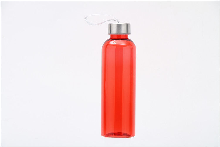 18 Oz. Clear Plastic Water Bottles With Carrying Strap