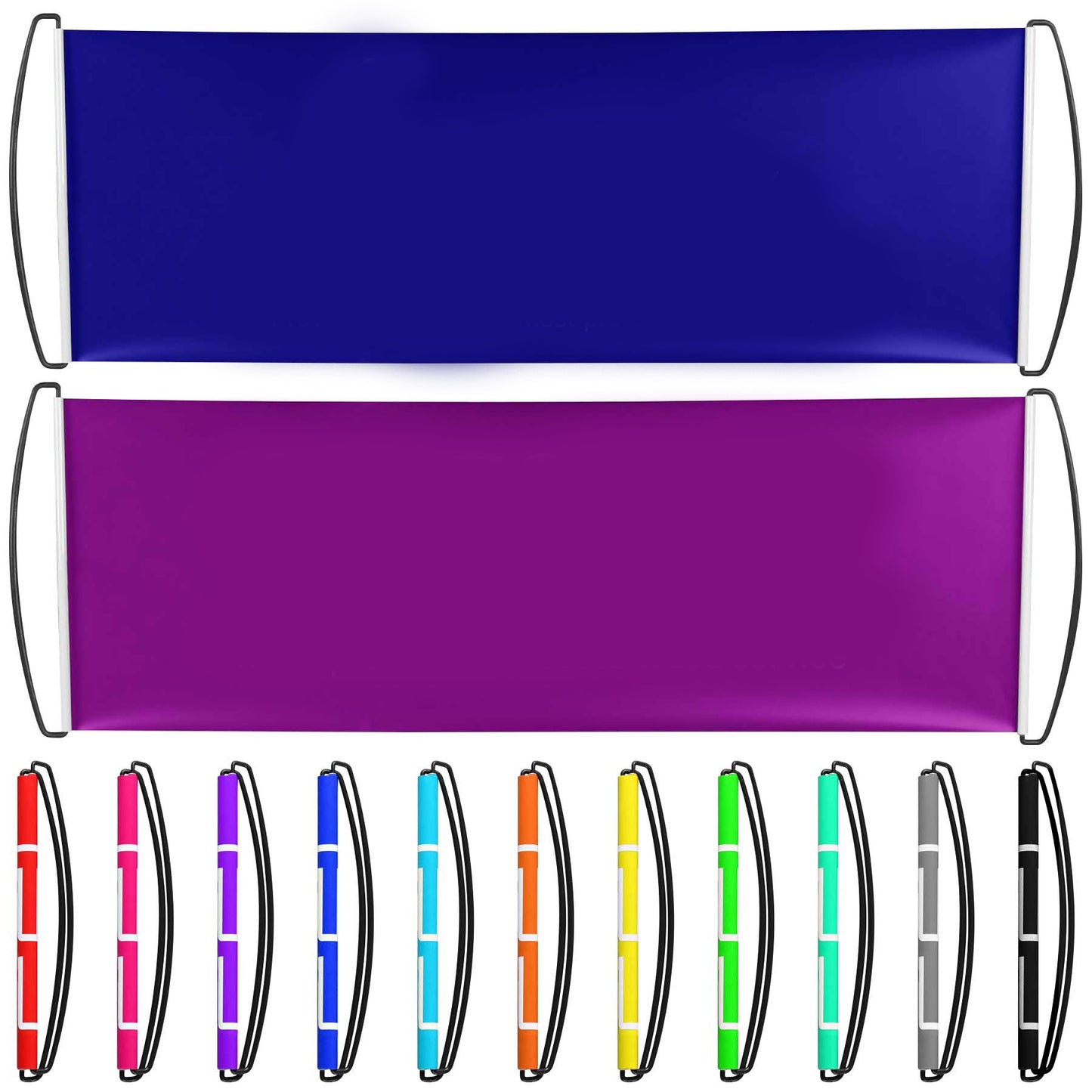 27" x 6.7" Custom Full Color Roll Out Banner Handheld Scroll Banner