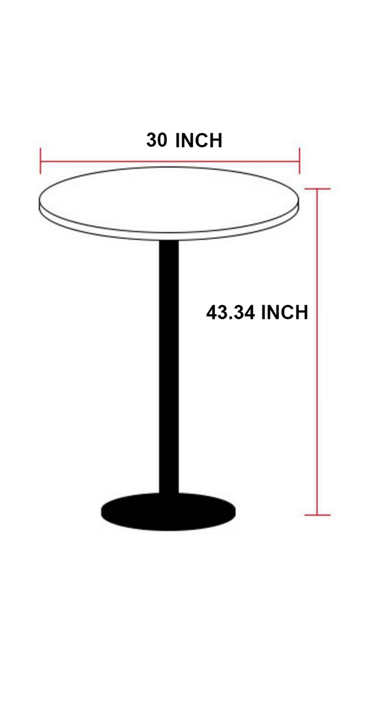 30 x 43" Spandex Cocktail Table Cover, Custom Printed Table Cover With Round Plate
