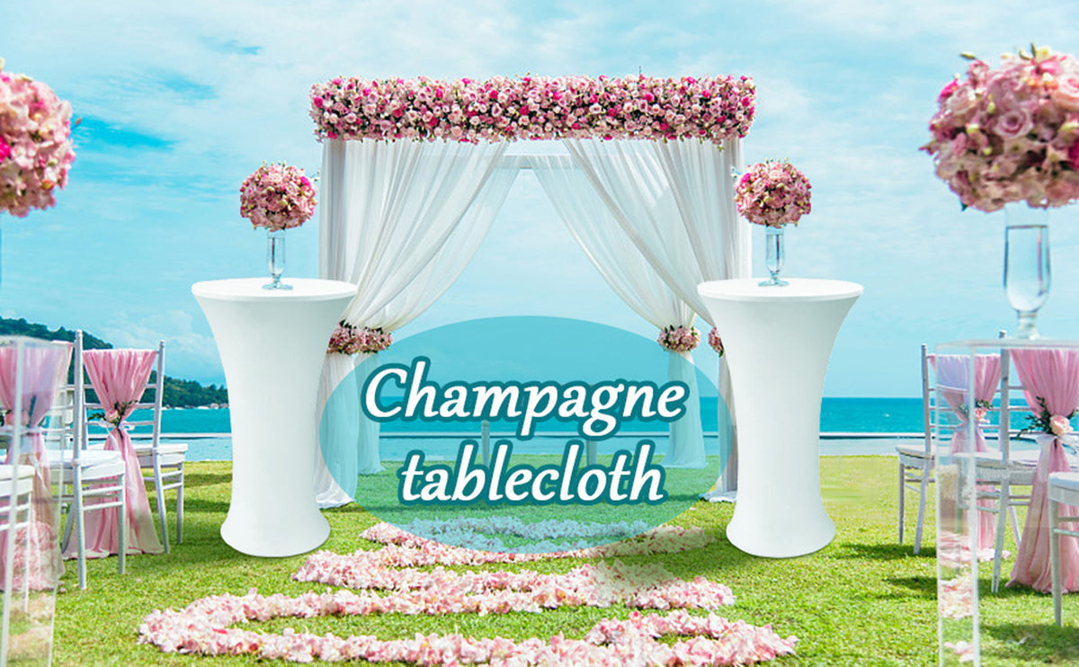 30 x 43" Spandex Cocktail Table Cover, Custom Printed Table Cover With Round Plate