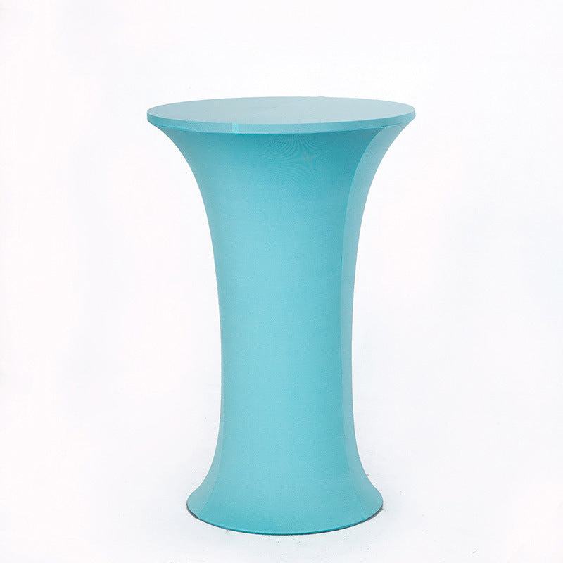 30 x 43" Spandex Cocktail Table Cover, Custom Printed Table Cover With Round Plate