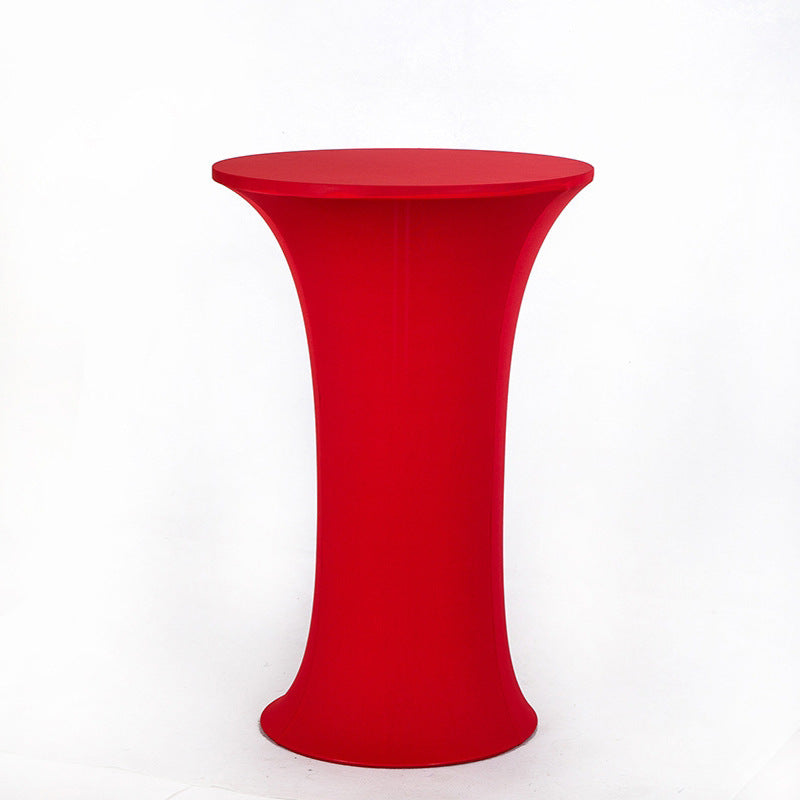 30 x 43" Spandex Cocktail Table Cover, Custom Printed Table Cover With Round Plate