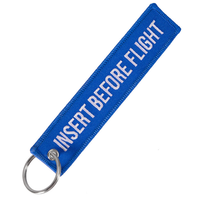 Double Sided Woven Embroidered Keychain