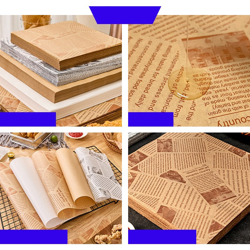 10" x 10" Greaseproof Paper Food Sheets
