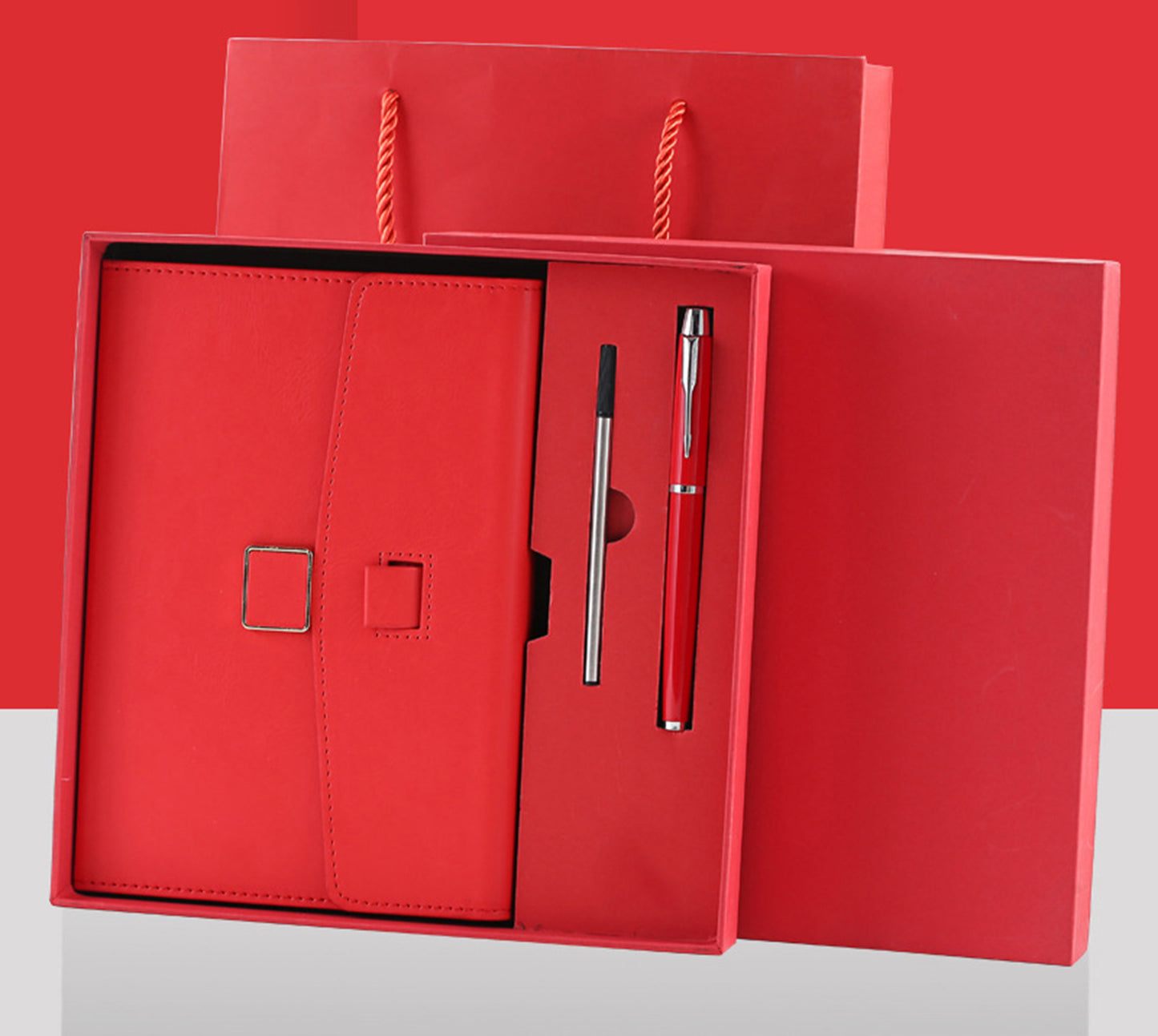 Business Notepad A5 Notebook Imitation Leather PU Office Diary Signature Pen Set Gift Box