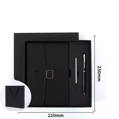 Business Notepad A5 Notebook Imitation Leather PU Office Diary Signature Pen Set Gift Box