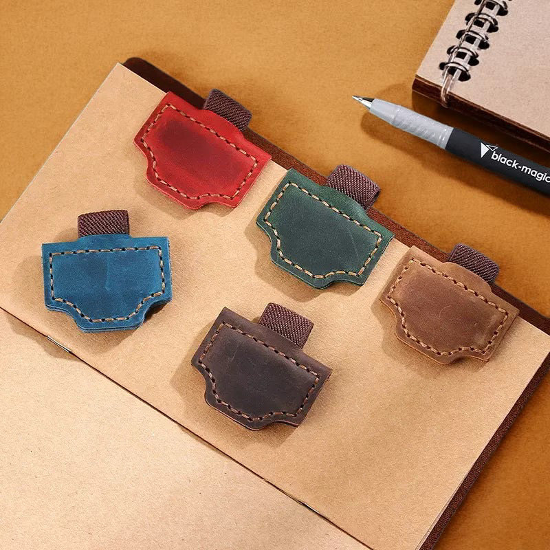 Leather Magnetic Bookmark Book Page Clip