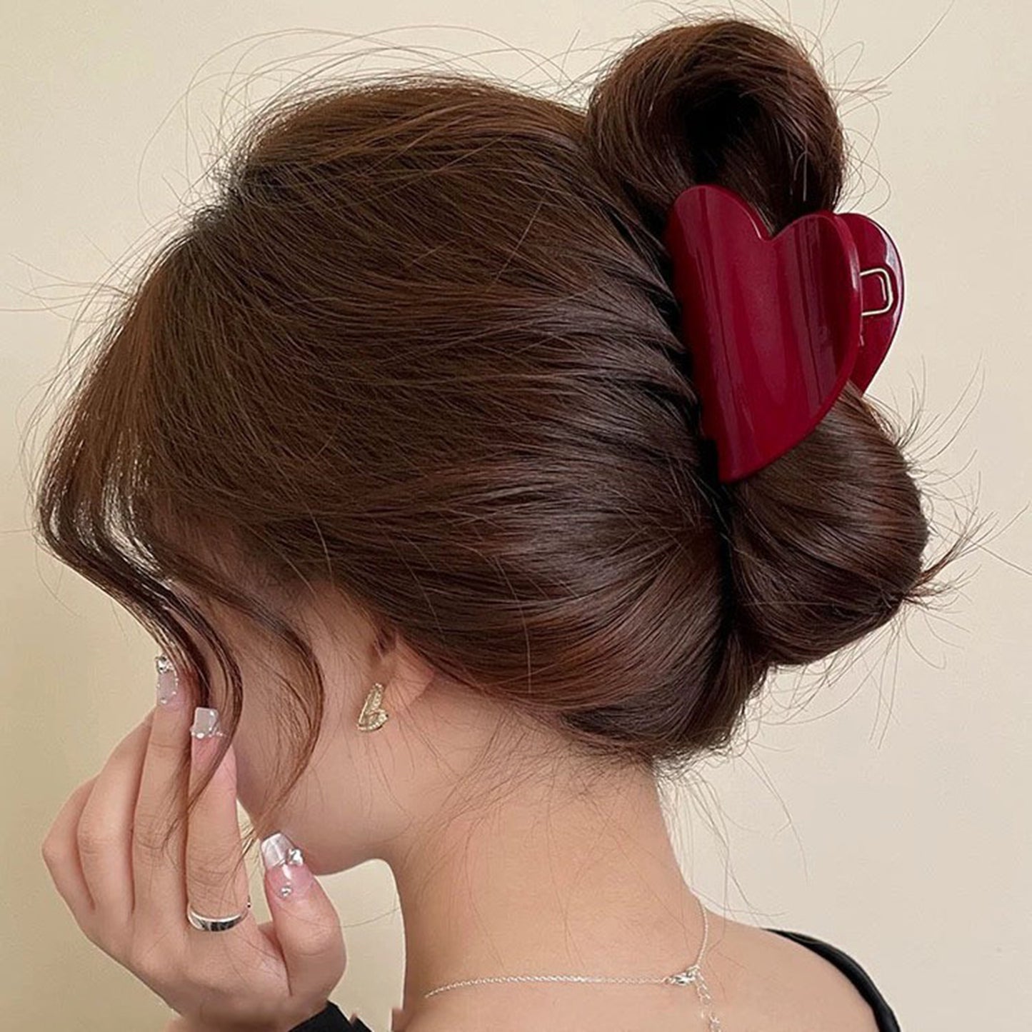 2.8" L Love Shape Hair Clips for Women