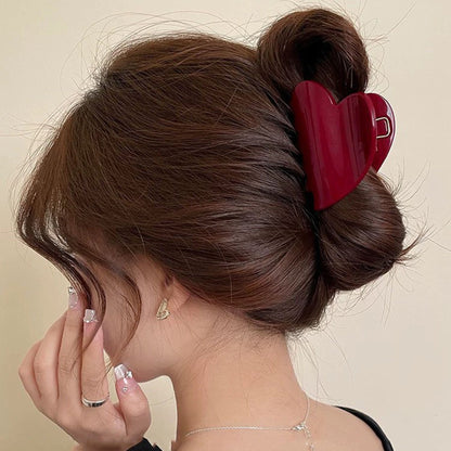 2.8" L Love Shape Hair Clips for Women