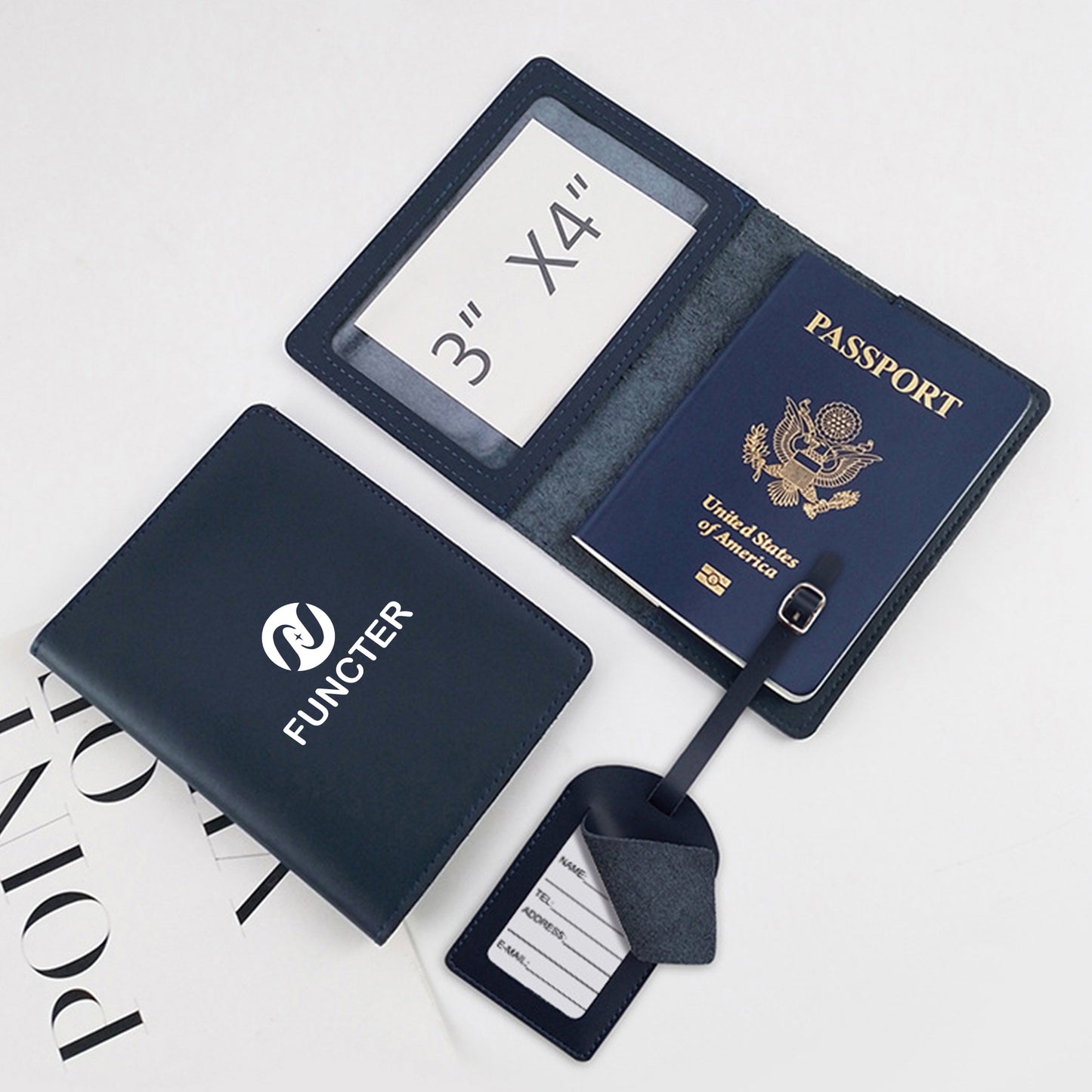 Soft Leather Passport Cover Luggage Tag Package Set Travel Suits Passport Holder Luxury Cruise Trip