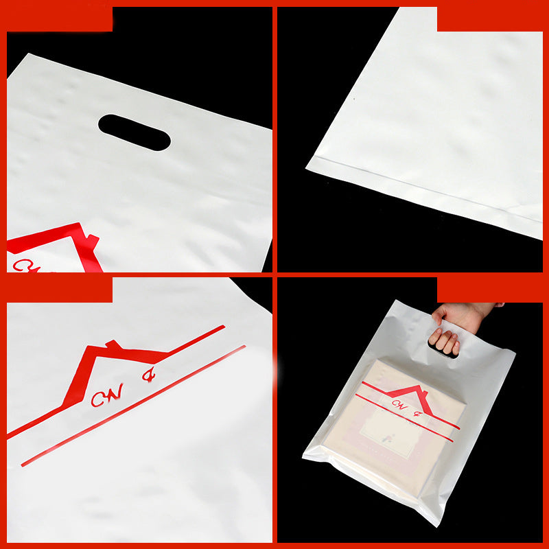 5.9"x7.9" 2.4mil Merchandise Bags W/ Die Cut Handle for Boutique Bag Shopping Clothes Packaging Bags