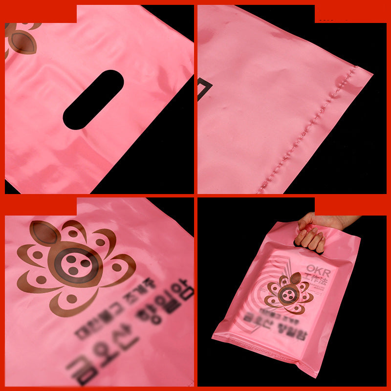 5.9"x7.9" 2.4mil Merchandise Bags W/ Die Cut Handle for Boutique Bag Shopping Clothes Packaging Bags