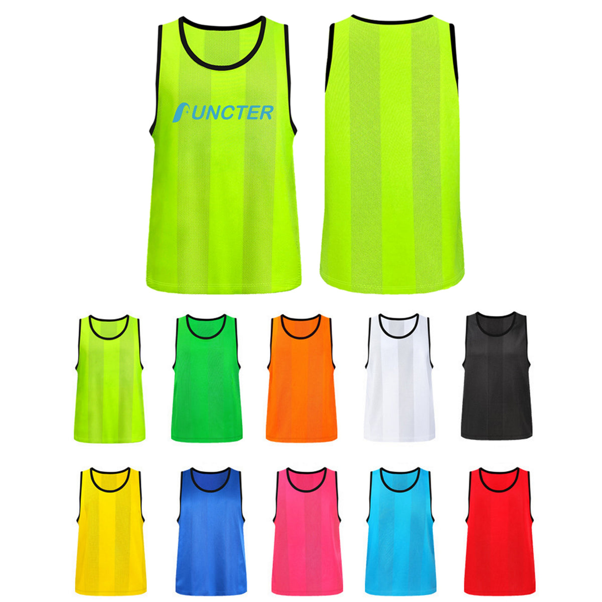 Mesh Stripe Basketball Jersey Team Practice Vests for Youth Kids