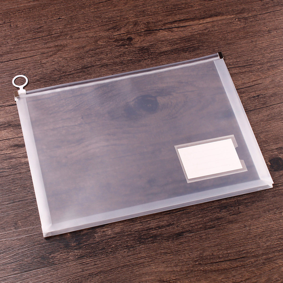 Clear Zip Plastic Envelopes A4 Zipper Document Folder Letter File Folders Expanding Envelope (Label)