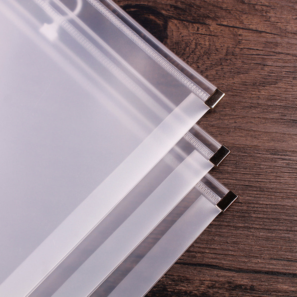 Clear Zip Plastic Envelopes A4 Zipper Document Folder Letter File Folders Expanding Envelope (Label)