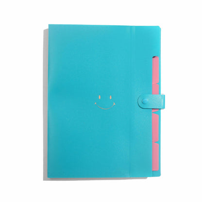 Letter A4 Size Expandable Poly File Folder with Snap Closures and Multi Pockets