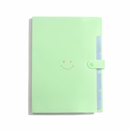 Letter A4 Size Expandable Poly File Folder with Snap Closures and Multi Pockets