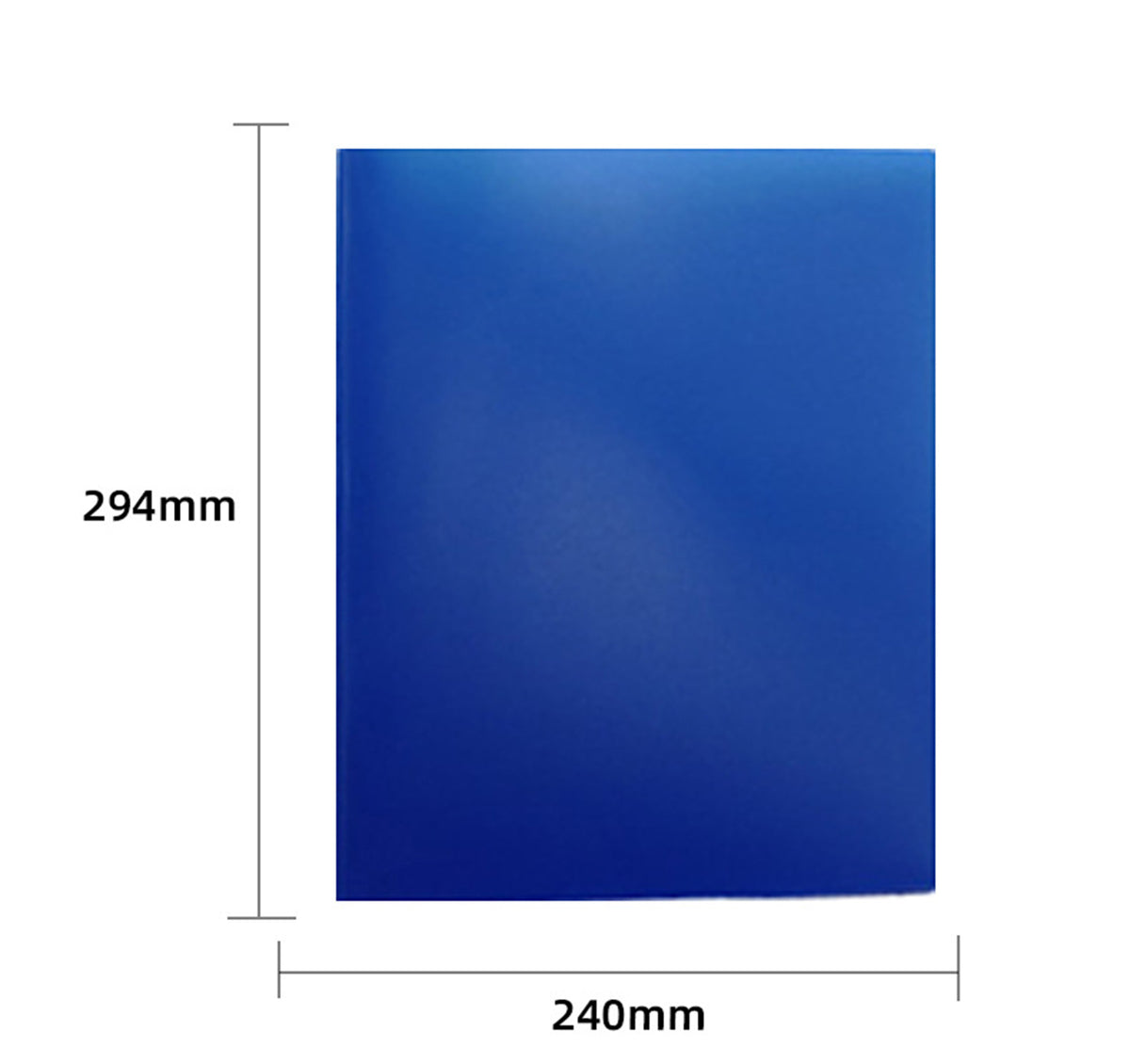 Basics Plastic Pocket Folder W/3 Punch Folders