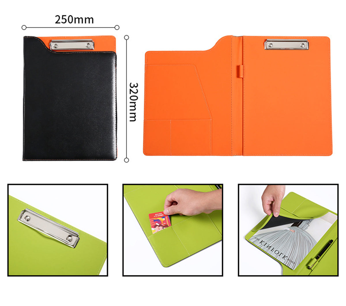 Padfolio Clipboard PU Leather Clipboard Folder for Legal Pad