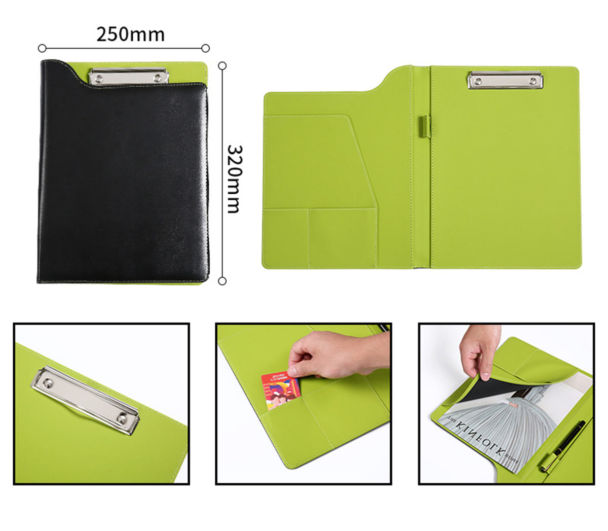 Padfolio Clipboard PU Leather Clipboard Folder for Legal Pad