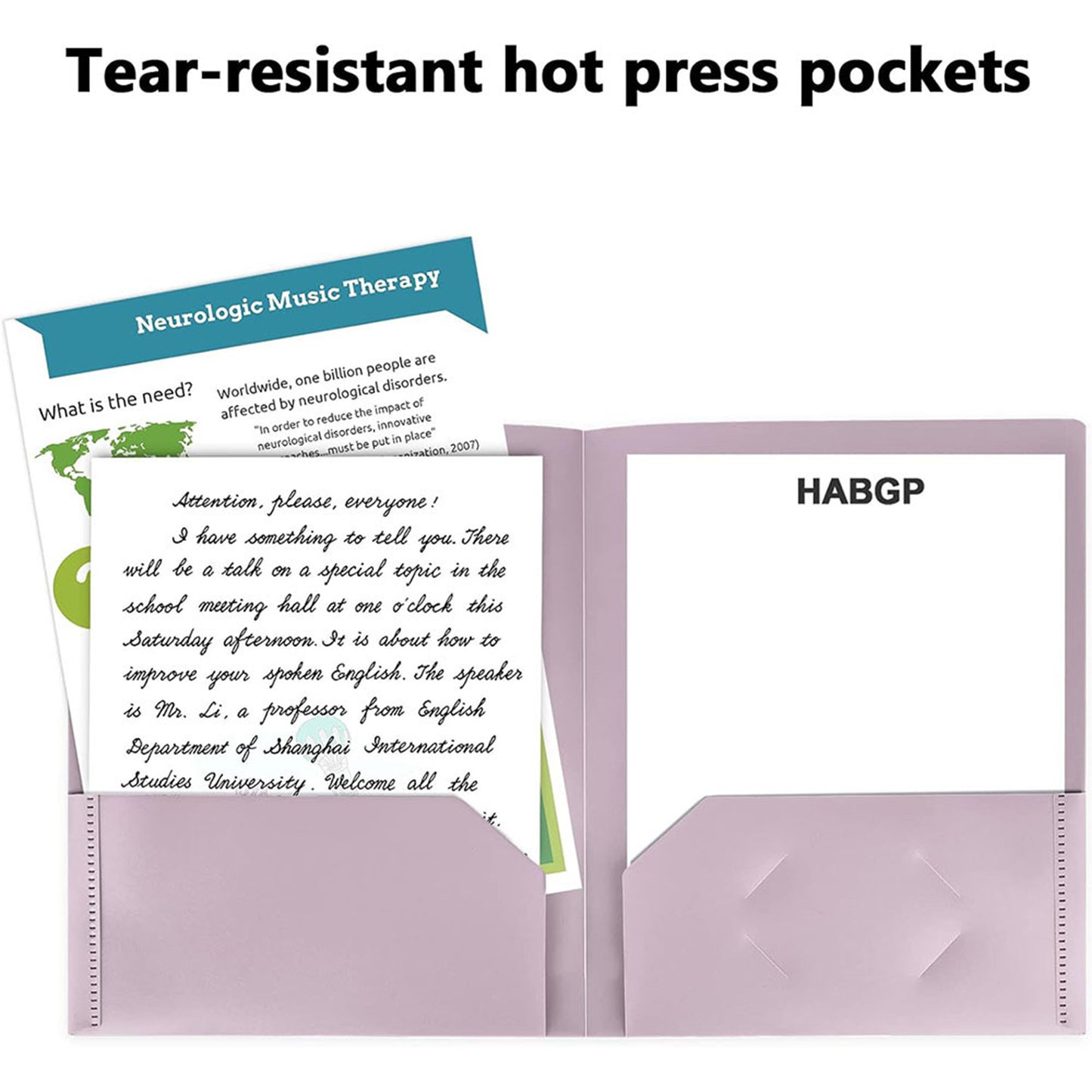 Clear Report Covers with 2 Pockets