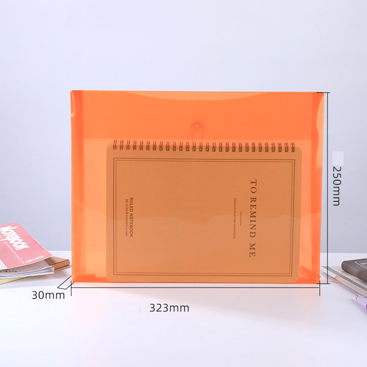 A4 Size Clear Document Holder Rope Wrapped PP Large Capacity Transparent Folder