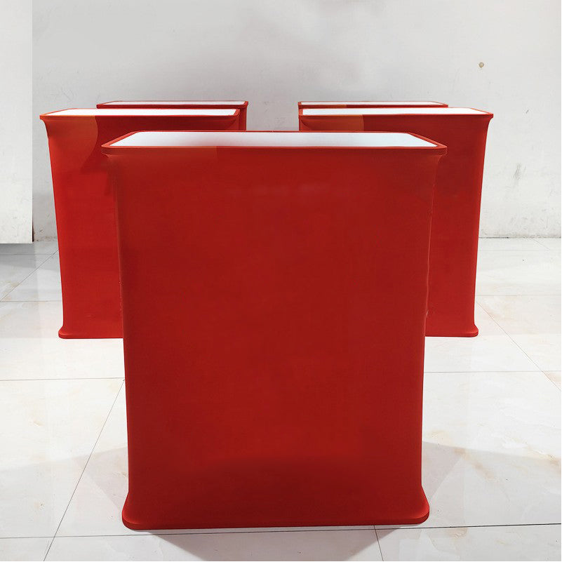 Rectangle Collapsible Portable Trade show Podium Table Exhibition Counter Stand Booth W/ Light Beads