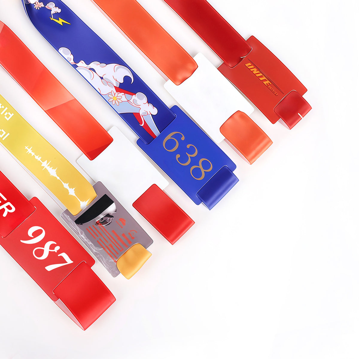 Custom Waterproof Disposable Woven Fabric Wristbands with One-Way Lock for Events, Festivals