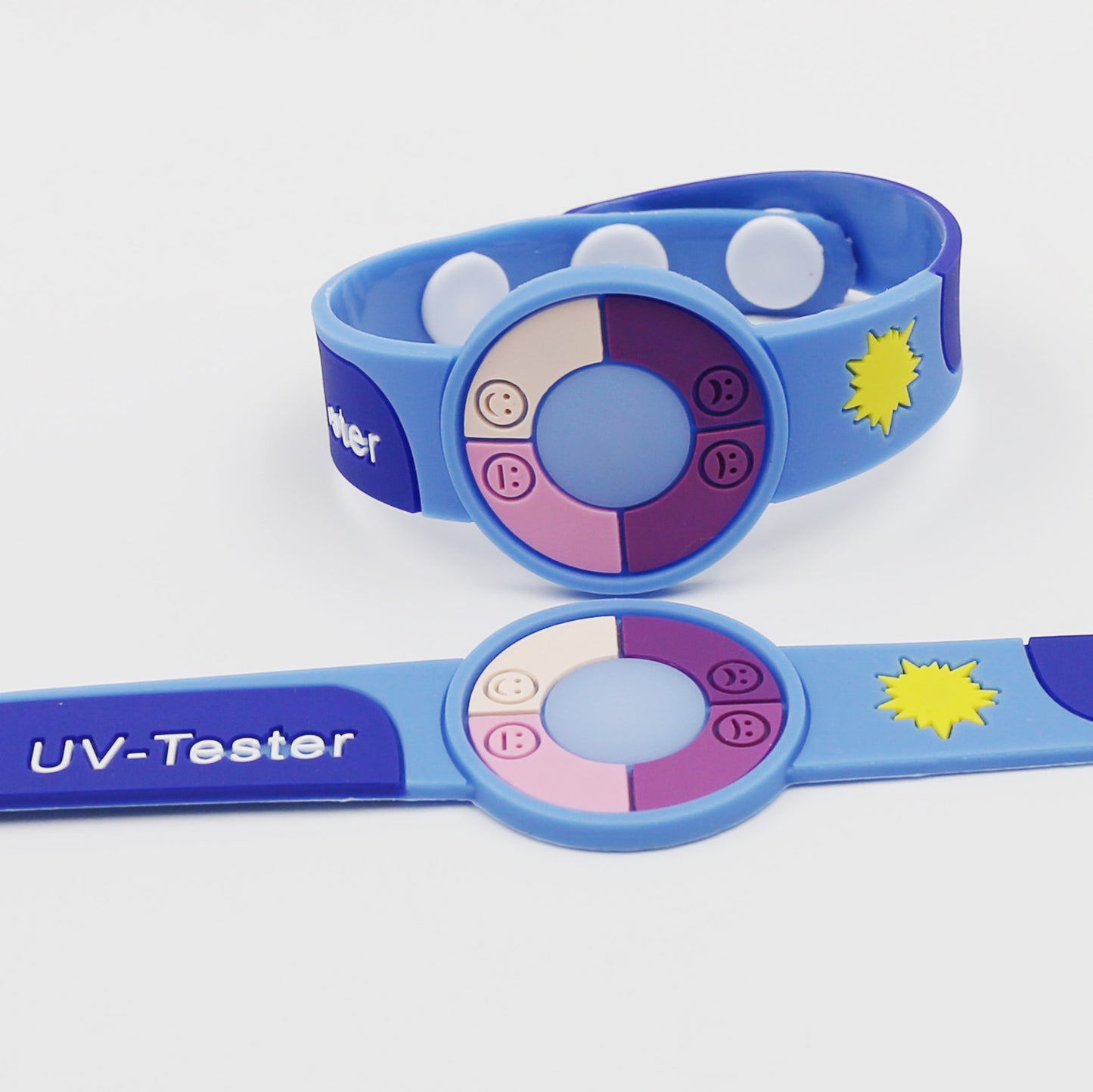 Customizable UV Test Wristband, PVC UV Sensitive Color Changing Bracelet
