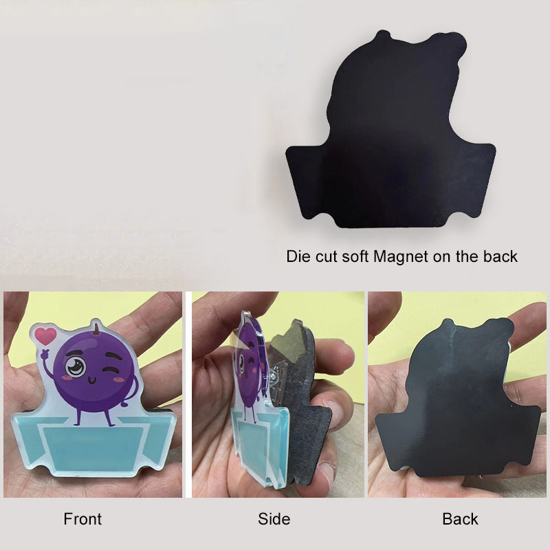 Custom Shaped Magnetic Chip Clip Dovetail Clamp Acrylic Clip
