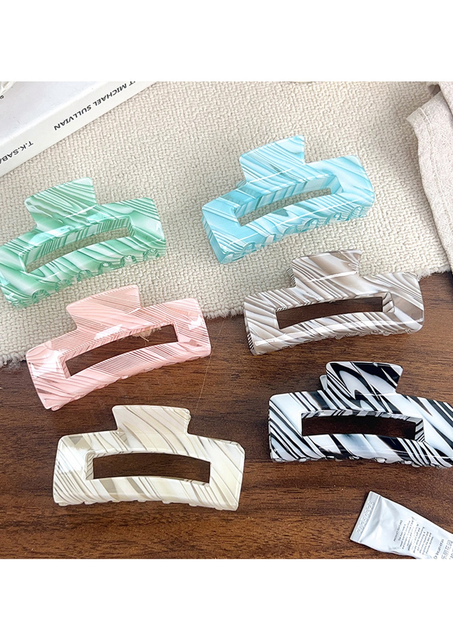 Large Rectangle Big Hair Claw Clips