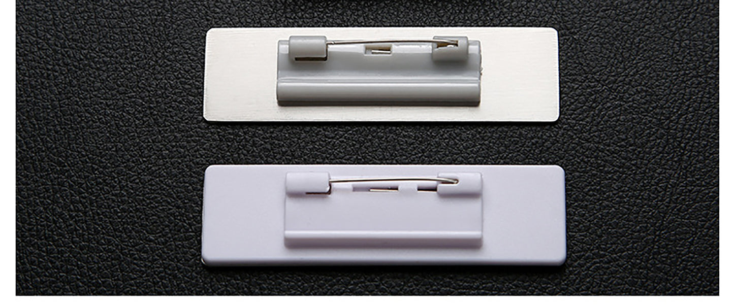 Professional Aluminum Alloy Name Tags Nameplate Badge with Safety Pin #4