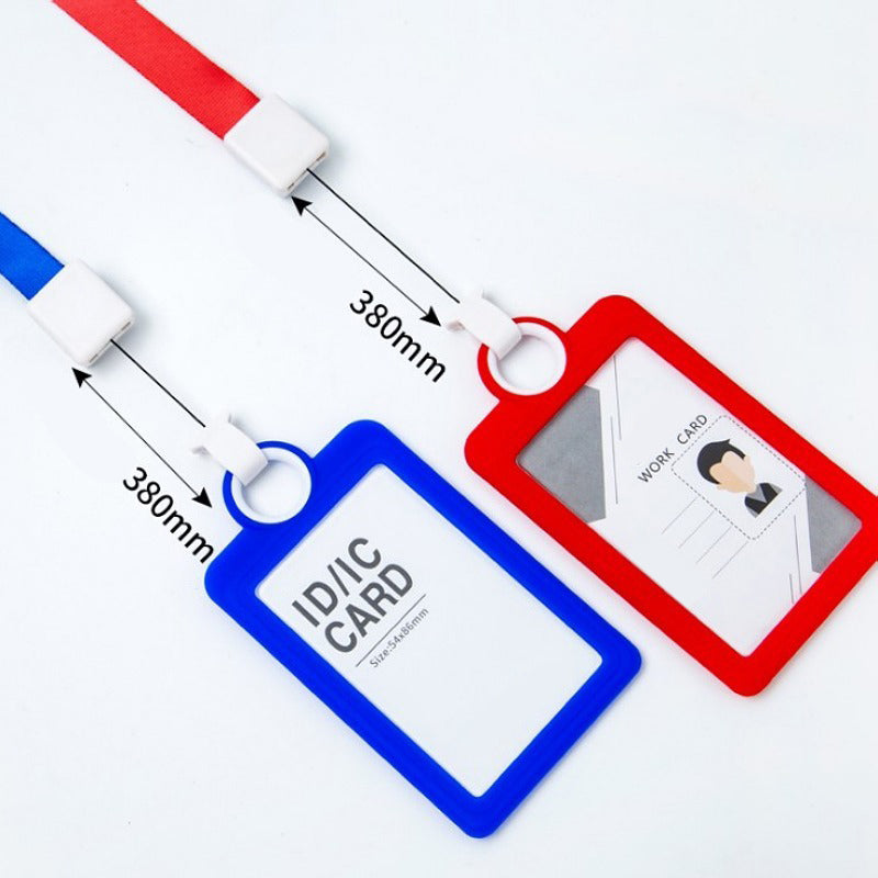 Soft Silicone ID Card Holder With Retractable Lanyard