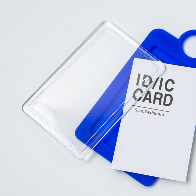 Soft Silicone ID Card Holder With Retractable Lanyard