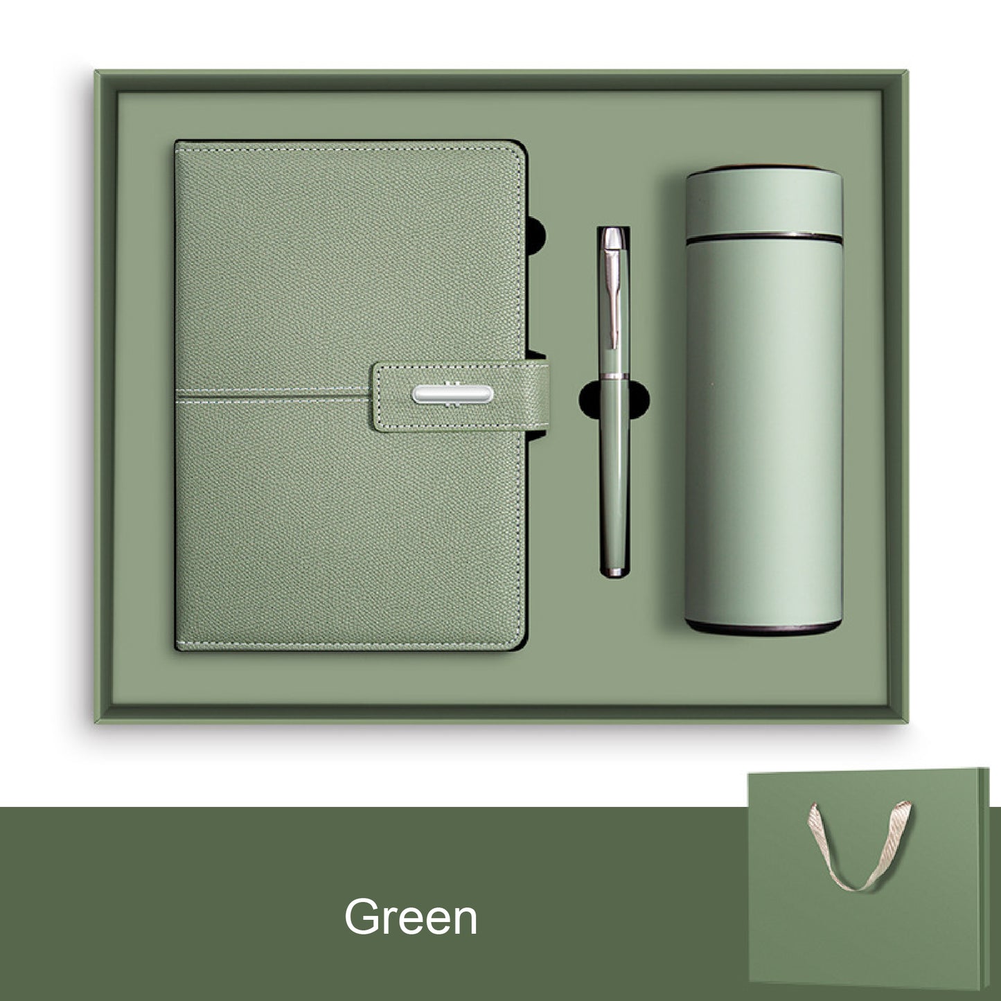 A5 Leatherette Cover Magnetic Snap Notebook Gift Set with Pen and Vacuum Cup