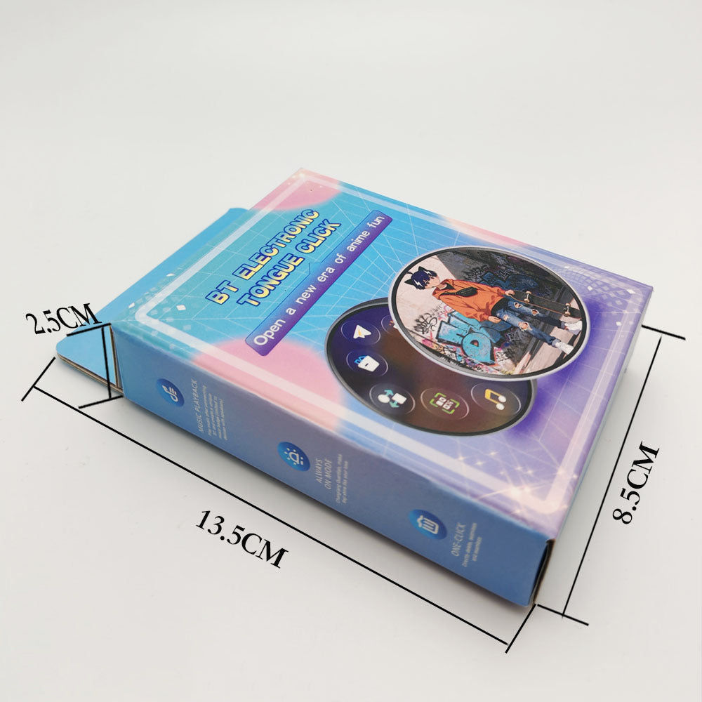 1.85" Round Shape Smart Digital Badge Pin with LED Screen Rechargeable Interactive E-Badge