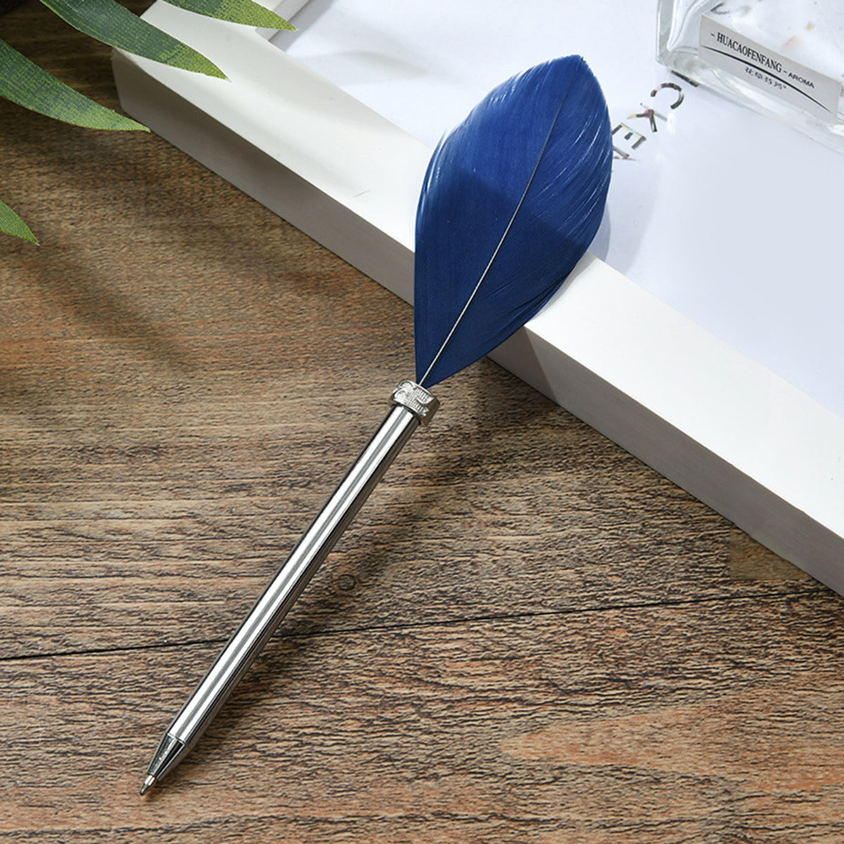 Vintage Feather Pen Silver Barrel Ball Pen