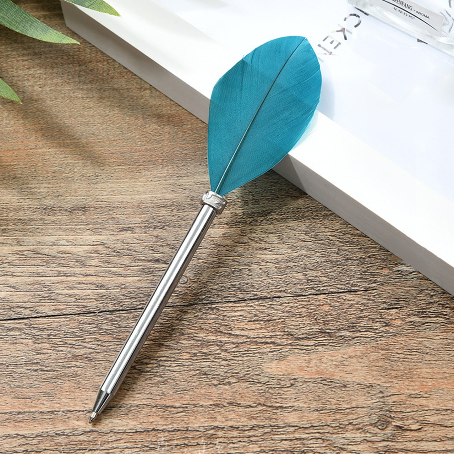 Vintage Feather Pen Silver Barrel Ball Pen