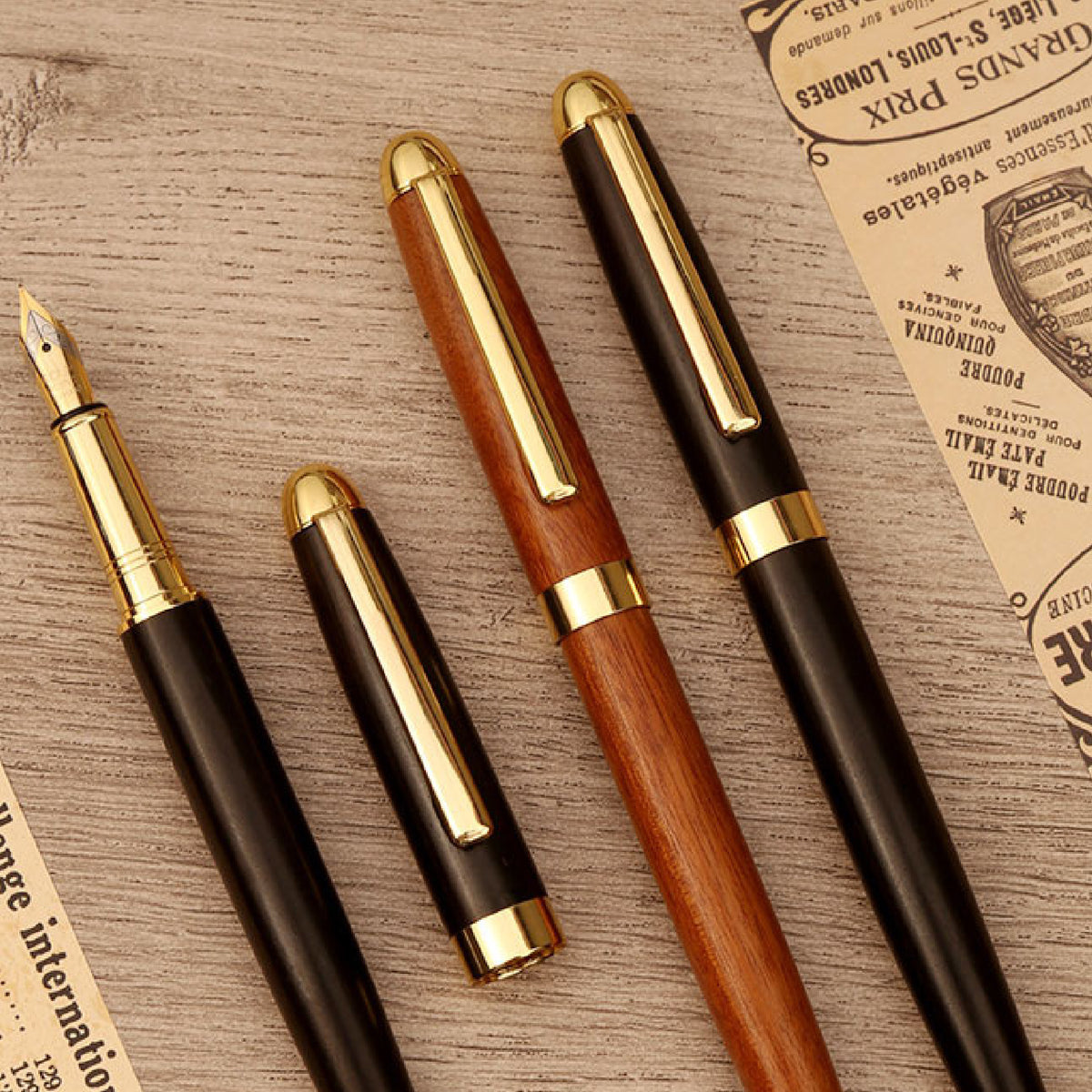 Luxury Wooden Fountain Pen with Pen Cap Wooden Pen Business Journaling