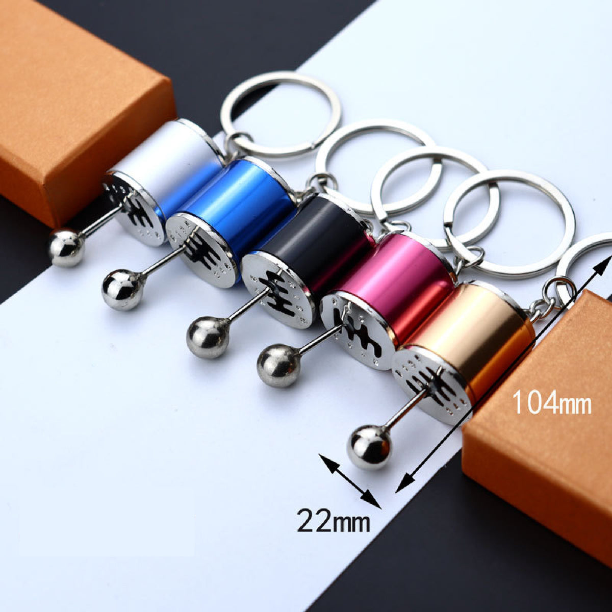 Six Speed Manual Transmission Shift Gearbox Keychain Toy Automotive Part Car Key Tag