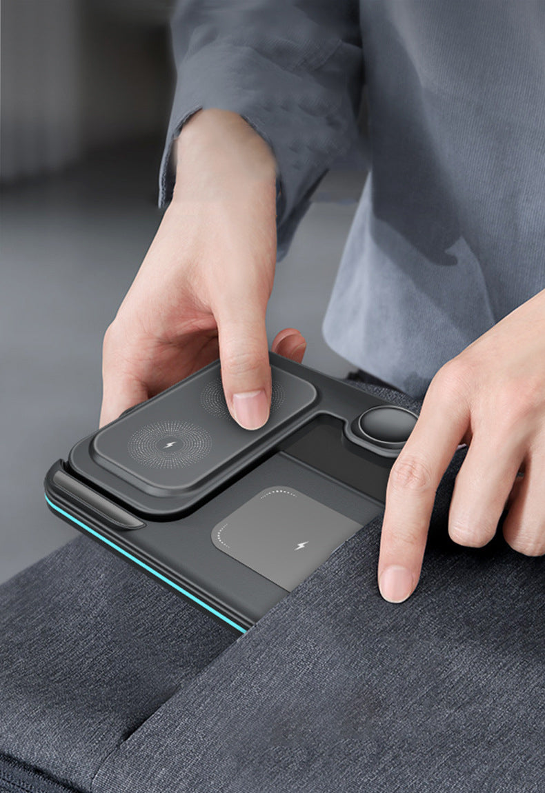 Magnetic 3" 1 Wireless Charging Station Wireless Charging Pad Travel Charger For Multiple Devices