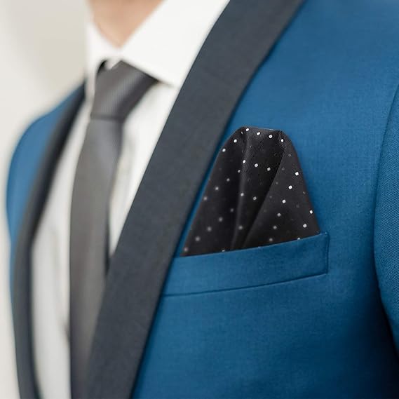10x10" Pocket Squares for Men Mens Handkerchiefs for Wedding Business Banquet Suit Accessories
