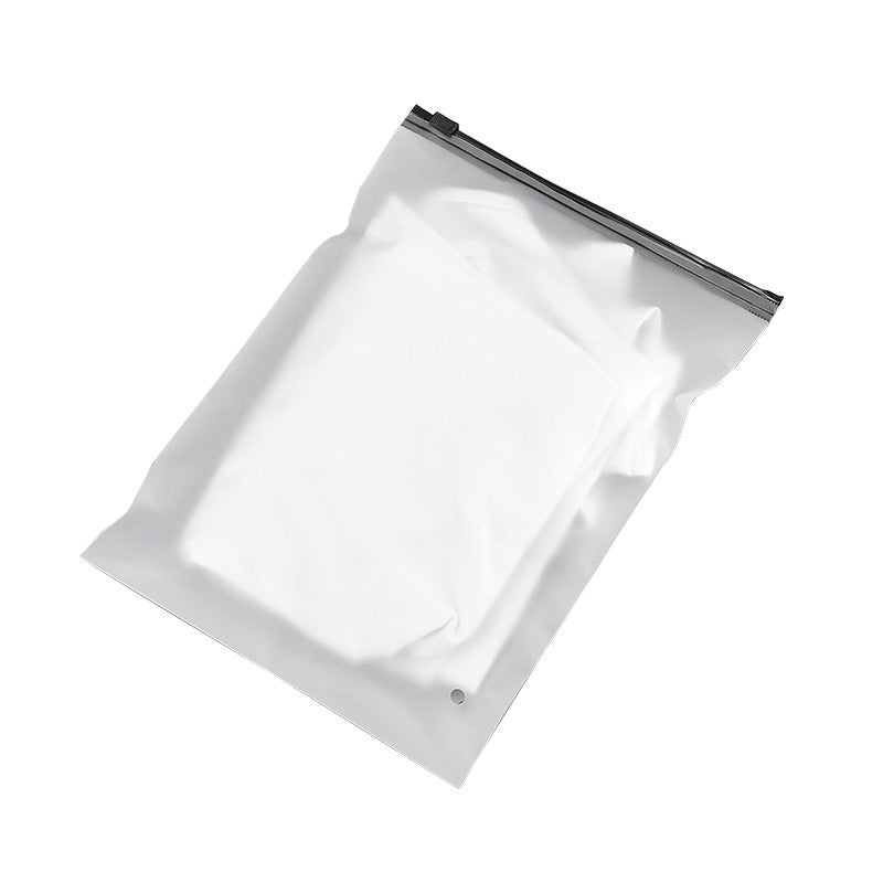 13.8 x 17.7" Matte Frosted Storage Bag Waterproof Zip-Lock Seal Storage Bag Makeup Packing Pouch