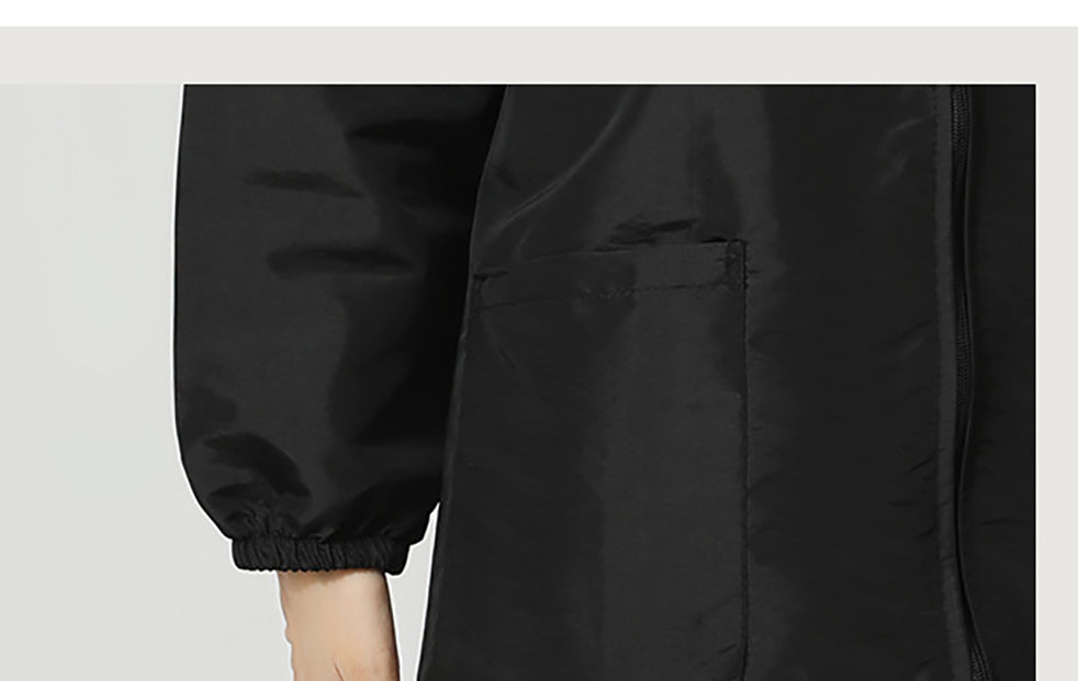 Salon Smock Professional Stylist Jacket Waterproof Haircut Cape Barber Apron-Lapel Style