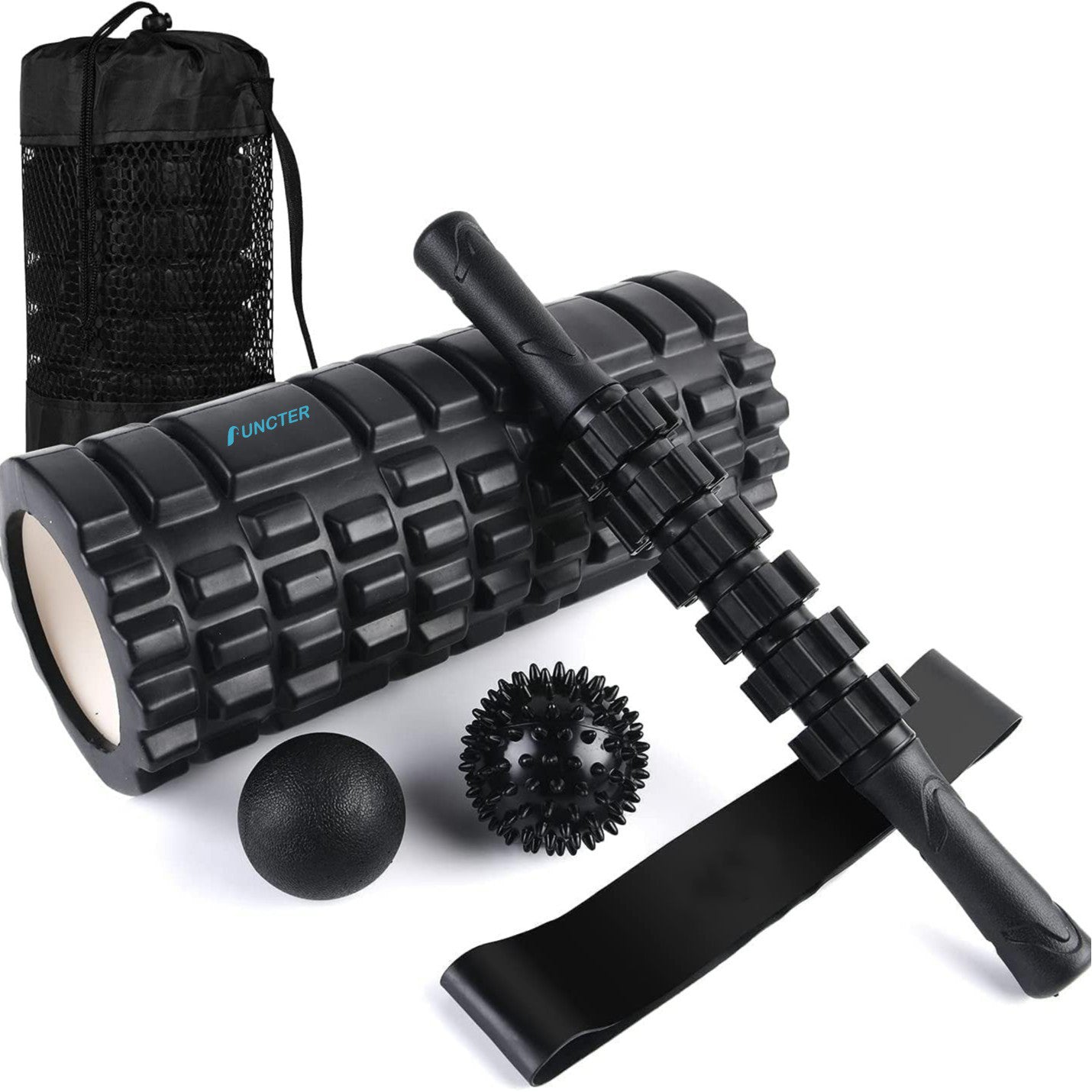 5.5" Diam x 13" Yoga Foam Roller Set Complete Recovery Kit