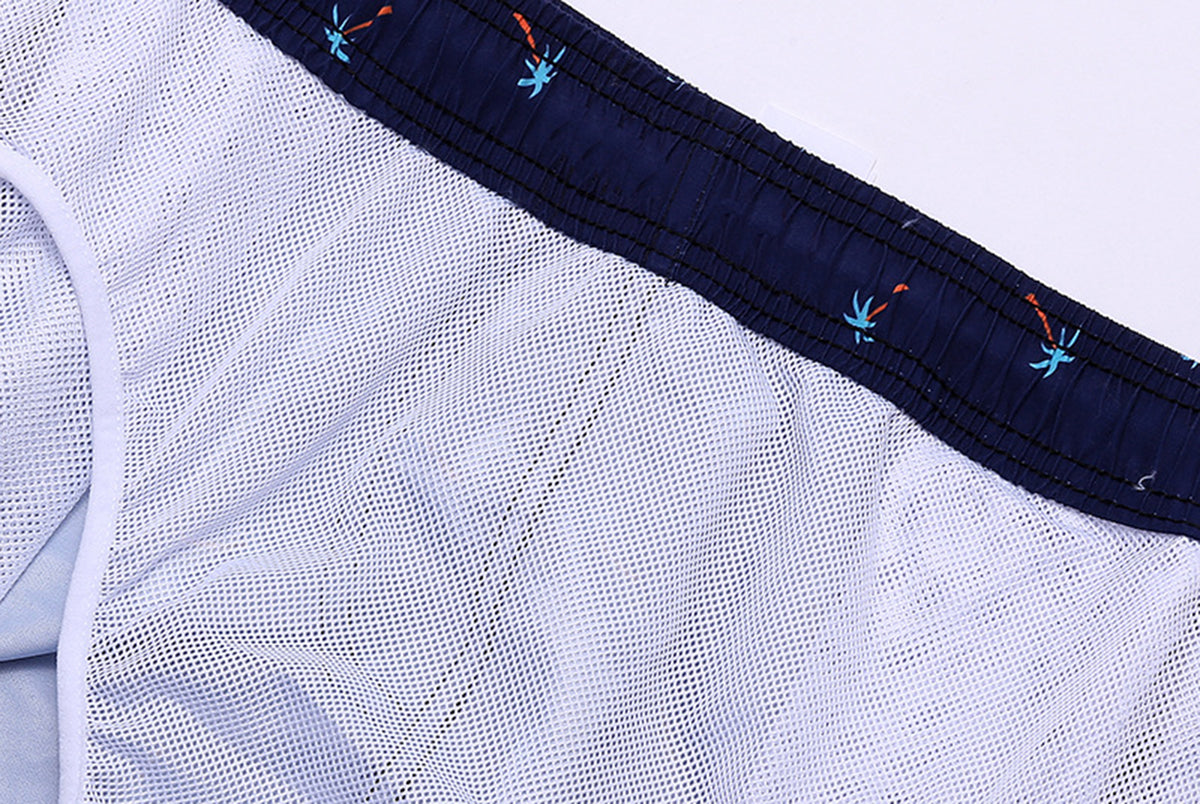 Men's Beach Shorts With mesh Liner And Two Side Pockets