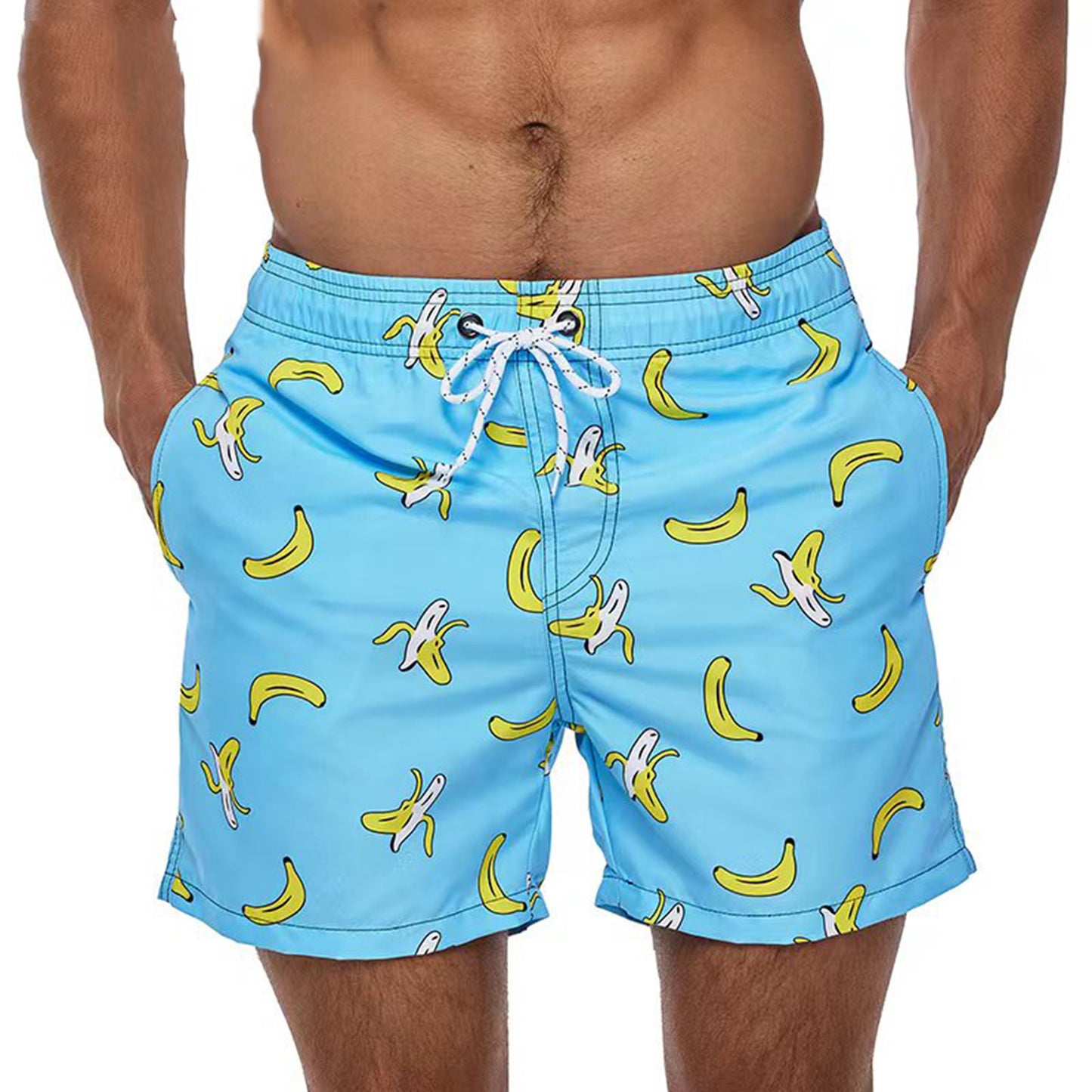 Men's Beach Shorts With mesh Liner And Two Side Pockets