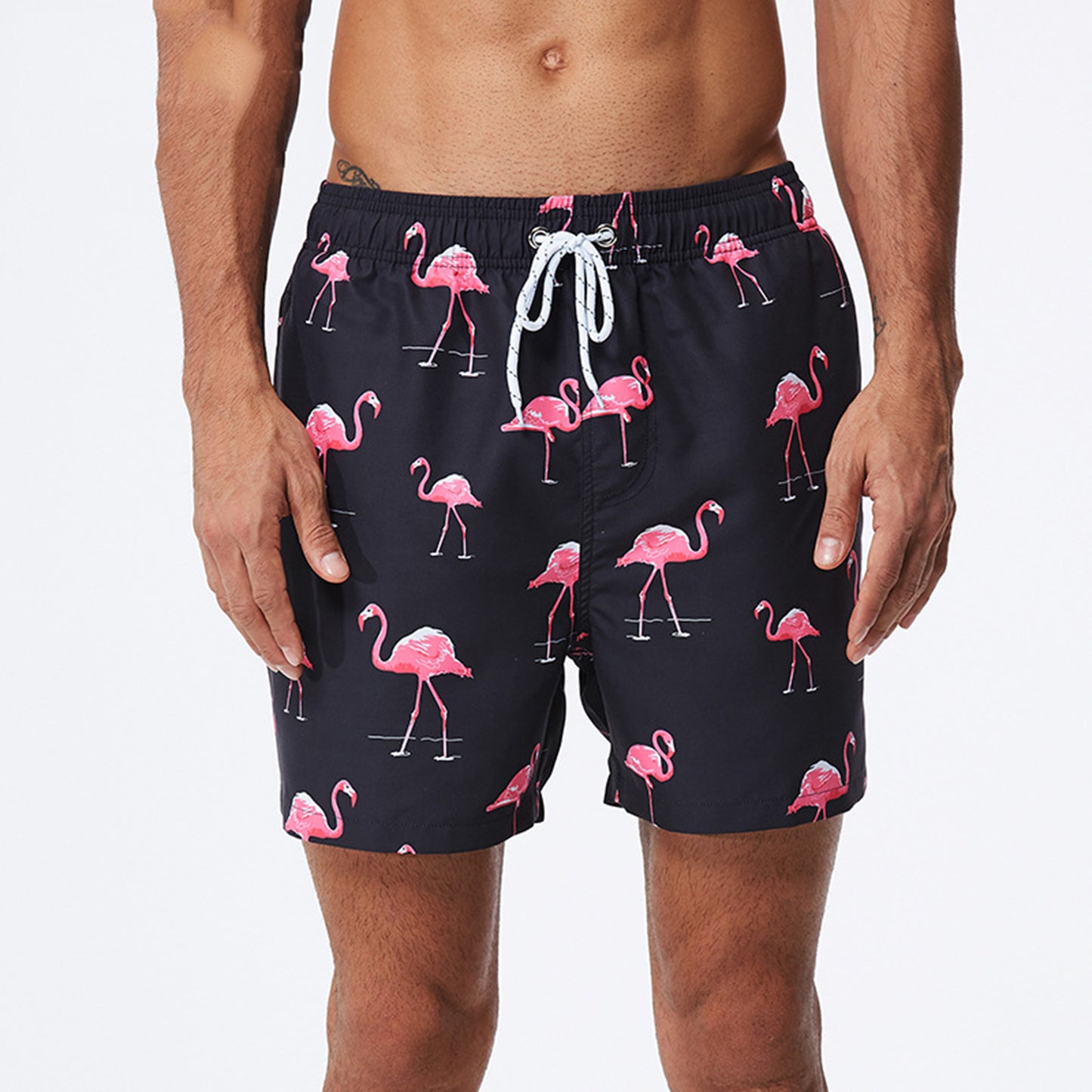 Men's Beach Shorts With mesh Liner And Two Side Pockets